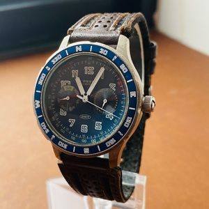 1994 RARE FOSSIL BLUE DRT CHRONOGRAPH WATCH